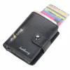 Baellerry Nuovo porta carte RFID Portafogli da uomo corti Nome inciso Marchio Borsa maschile Portafoglio pop-up in pelle PU di lusso da uomo H0tG #