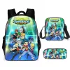 Bags Anime Beyblade Burst Evolution 3pcs/Set Backpack 3D Escola Student Bookbag Travel Laptop Daypack Saco de ombro Capa Lápis