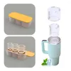 Baking Moulds Summer Ice Making Mold Silicone Cube Tray With Lid For Tumblers 3 Cavities Food Grade Drinks Kitchen