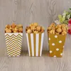 Contenitori da asporto Scatole filettate per scatole di popcorn da 30 pezzi Contenitori per mini snack europei e americani per carta alimentare in cartone di compleanno
