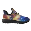 Casual schoenen Zomer Galaxy Printing Vulcaniseer lage joggingsneakers Dames Aangepaste veterschoenen Licht zacht meisje Platte sportschoenen