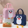 Carto Penguin Insulati Lunch Bag Cute Women Kids Thermal Food Bento Box Coła chłodna torba do przechowywania CTAINER do pikniku podróżnego 70VL#