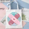 kawaii K-12 Melanie Martinez Y2K Canvas Shoulder Bag Canvas Tote Eco Shop Bag Tote Bag Casual HandBag Daily Use H1yq#