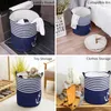 Laundry Bags Blue White Stripes Anchor Dirty Foldable Waterproof Home Organizer Clothing Children Toy Storage Basket