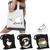 Забавная сумка через плечо Hk Untitled Goose Game Meme Duck Cute Carto Animal Canvas Tote Bags Harajuku Shop Shopper Сумки X71E #