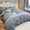 Bedding Sets Light Luxury 60 Pure Cotton Sateen Nude Sleeping Sheets Four-piece Set