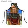 Aprons Funny Apron Decoration Muscle man Apron for Sanitary Cleaning Women Men Dinner Party Cooking Apron Kitchen Accessories CWQ270 Y240401