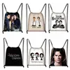 The Vampire Diaries DrawString Bag Team Saatore axelväskor för resedam Stefan ryggsäck skor hållare utomhus strandväska b6o7#