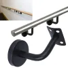 1pcs Black Handrail Staffa in acciaio inossidabile in acciaio inossidabile Accessorio di supporto per guida per guida per guida per guida a parete a parete Accessorio