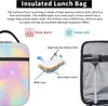 tie Dye Lunch Box Kids Girls Boys Insulated Cooler Thermal Cute Lunch Bag Tote for School Work A7ef#