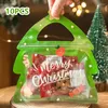 Gift Wrap 10pcs Christmas Bag For Candy Chocolate Cookie Nougat Biscuit Packing Tree Santa Zipper Bags