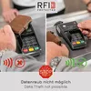 Pop-up-Kreditkartenetui mit RFID-Schutz Echtleder-Geldbörse mit Fach für Scheine und Münzen für Damen und Herren Z5R8#