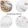 Laundry Bags 3 Pcs Shoe Care For Shoes Zipper Sneaker Wash Pouches Mesh White Socks Travel