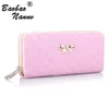 2019 Femme portefeuille sac à main féminin LG portefeuille Gold Bow Solid Pouch à main pour femme porte-bains de monnaie porte-bains portefeuille femme 87nn # #