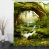 Douchegordijnen boslandschap badschermset met haken groene natuur landschap badkamergordijn voor thuis kamer decor