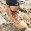 Buty gorące taktyczne UE 3846 Wysokie buty na pustynne buty Sprężynowe przeciwznasynowe wodoodporne buty do pieszych na zewnątrz Kobiety łowić tenisówki