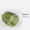 Boîtes de rangement Texture riche brosse de maquillage seau Vase boîte vert foncé tasse salle de bain pleine d'effet tridimensionnel épaissir