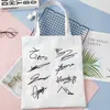 Ateez Korean Kpop Fans Collecti Canvas Bag Casual stora handväskor för kvinnliga damer Shop Handväska Skriv ut stor kapacitetsväska R2VX#