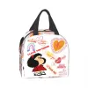 Mafalda Quino Comics Thermal Insulated Lunch Bag resuable Lunch Box for women cids Outdoor Cam Travel Food Storage Bags D5GE＃