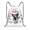 custom Mogwai Gremlins Drawstring Backpack Bags Lightweight Gizmo Mster Sci Fi Movie Gym Sports Sackpack Sacks for Training r7TE#