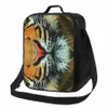Tiger Exotic Animal Sac à lunch isolé pour les femmes Cat Lover Cooler thermique Lunch Tote Beach Cam Voyage G2Yb #