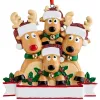 رنة عائلة عيد الميلاد الديكور زخرفة لطيفة الغزلان قلادة عيد الميلاد الاحتفالية