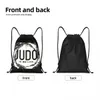 Custom Judo est ma vie Trekkoord tas Voor Winkelen Yoga Rugzakken Vrouwen Mannen Martial Art Sport Gym Sackpack P6ix #