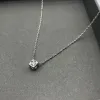 Ciondoli Cubo quadrato in argento sterling 925 con collana di diamanti Collana classica Dinhvan da donna Francia Parigi Regalo di nozze