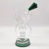 2024 Heady Glass Neo Fab 2 Schichten Bunte Basisspitze Lila 11 Zoll große Glasbongs Wasserpfeife Bong Tabakrauchen 14MM Schüssel Dab Rig Recycler Bubbler Pipes