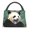 Bonito Panda Gigante Saco de Almoço Isolado para Mulheres Portátil Animal Amante Thermal Cooler Lunch Tote Office Picnic Travel E0oC #