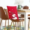 Chair Covers Christmas Cover Removable Washable Desk Back Slipcover Snowmen Pattern Dining Room Protector Slipcovers Home Supplie