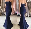 Renda cetim sereia vestidos de noite 2018 trem varredura longo vestido formal azul marinho vestidos de festa de noite 6519375