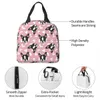 sacs à lunch pour hommes femmes bulldog chien thermique refroidisseur portable animal bac à main oxford sacs à main k9yt #