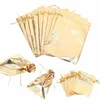 10pcs/lot Drawstring Wedding Pattern Organza Party Gift Bags Candy Jewelry Pouches S/M/L M09f#