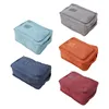 Sacs de rangement 5pcs double couche portable pliable Oxford tissu organisateur de gymnastique voyage diverses couleurs sac à chaussures étanche grande capacité