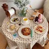 Toalha de mesa ins toalha de mesa floral impresso decoração toalha de mesa rosa lavanda padrão capa de mesa quarto toalhas de mesa decoração de casa y240401