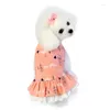 Vêtements pour chiens, vêtements fins et mignons pour animaux de compagnie, jupe d'éléphant pour petits chiens et chats, fournitures de Costume, printemps et été