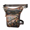 Toppkvalitet läder män multifunktion design sling axel menger väska rese Fanny midjebältet Pack Drop Leg Bag 211-3 Q9J3#