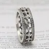 Cluster Rings Vintage Elegant Fascination Ring For Women Authentic S925 Sterling Silver Lady Jewelry Girl Birthday Gift Clear CZ