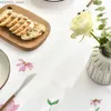 Tableau de nappe de Pâques imperméable nappe de printemps fleur de printemps Couverture de table de lapin pour la fête Dîner décor de Pâques décoration 2024 Y240401
