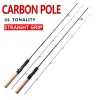 Canne Canna Da Pesca In Fibra di Carbonio 1.5m 1.68m 1.8m Spinning Baitcasting Pole Superleggero UL Potenza Richiamo Peso 310g Per Canna Da Pesca Alla Carpa