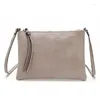 Evening Bags Vintage Slim Thin Women Leather Messenger Bag Envelope Crossbody For Ladies Shoulder Handbag Purses Hand