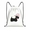 scottie Dog Love Hearts Drawstring Backpack Sports Gym Bag for Women Men Cute Scottish Terrier Training Sackpack c4Kf#