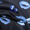 Женские блузки KEYANKETIAN 2024, запуск рубашки с принтом губ, весенняя модная винтажная однобортная блузка с длинными рукавами, офисный женский топ