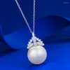 Chaînes S925 Silver 16m Collier de perles Pendentif pour femme Light Luxury Daily Mode en gros