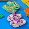 home shoes Aged 2-10 Children Summer Slippers Cartoon Rabbit Dinosaur Cats Sandal Boys Girls Non-slip Flip Flops Bathroom Home Kids Shoes Y240401