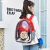 Space Cat Transparente Tasche Tragbarer Raumkapsel-Hunderucksack Schultasche mit Haustierrucksack