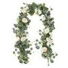 Decorative Flowers Artificial Vines Arrangement Faux Eucalyptus Strand Greenery Garland For Holiday Wall Wedding Party Home Decoration