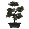 Decorative Flowers Simulation Welcome Pine Artificial Indoor Plants Home Song Bonsai False Green Fake Potted Plastic Tree Office Adornments