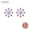 Boucles d'oreilles CLUCI 3 paires en gros 925 en argent Sterling Zircon boucle d'oreille pour les femmes perle montage SE075SB